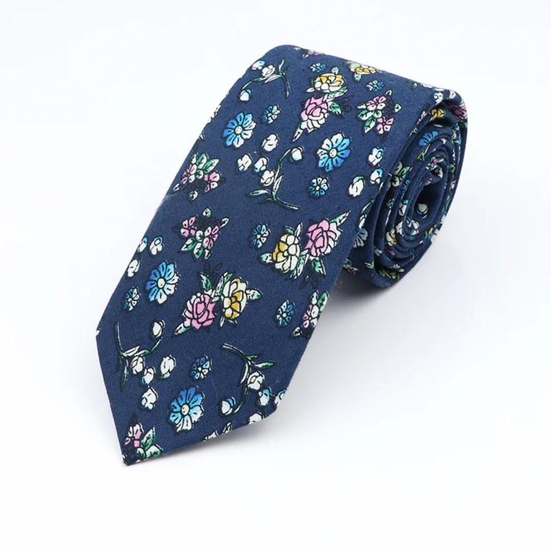 Pure Floral Cotton Necktie