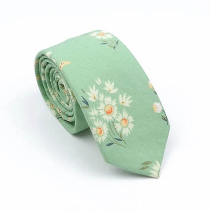 Pure Floral Cotton Necktie