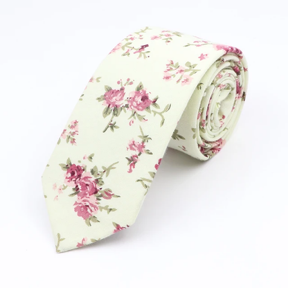 Pure Floral Cotton Necktie