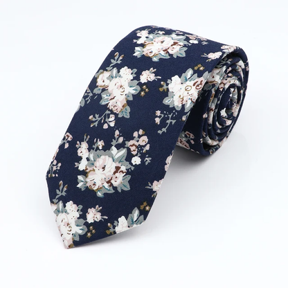 Pure Floral Cotton Necktie