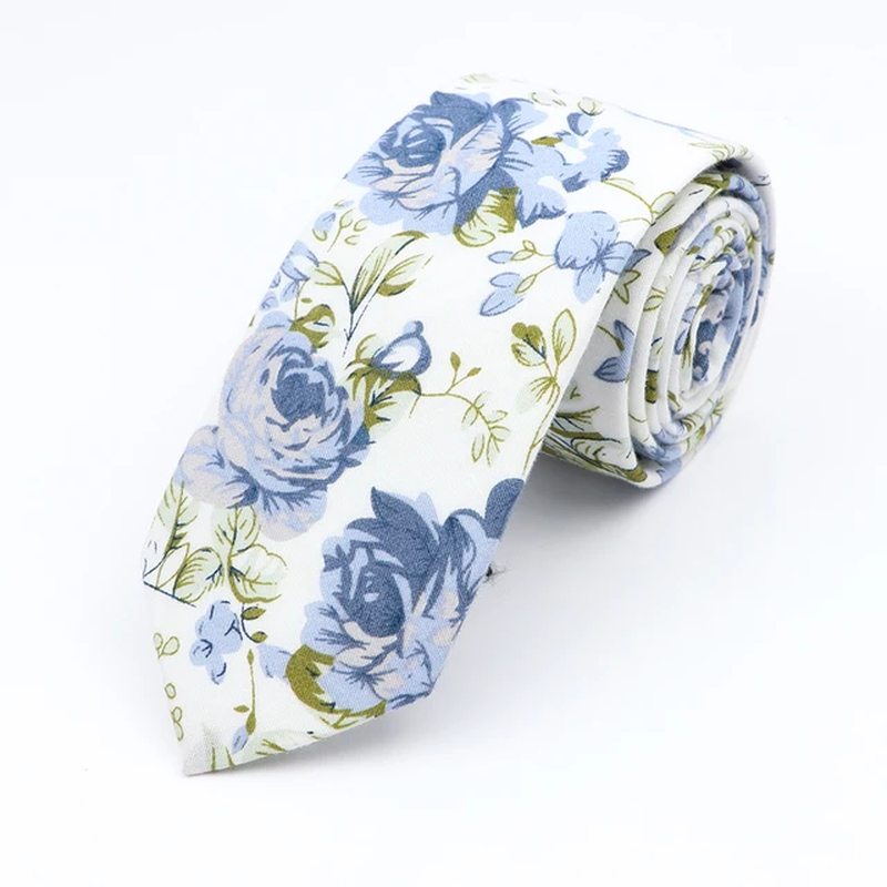 Pure Floral Cotton Necktie