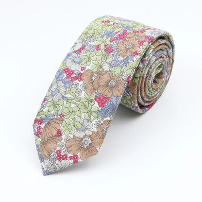 Pure Floral Cotton Necktie